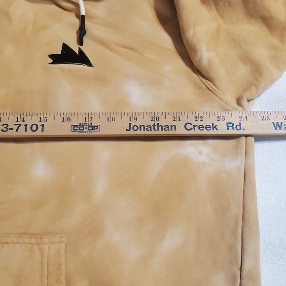 Ninjo Tan,  Cream, And Light Mustard  Tie-Dye Hoodie. Sz XL - Picture 5 of 6